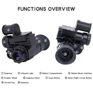 NVG-10 1x Optical / 1x-3x Digital Zoom Wide View Infrared Night Vision Monocular - Image 11